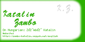 katalin zambo business card